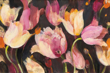 Art Print on canvas Popping Tulips by Hristova Albena Abstract Post-Impressionism artwork