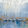 Art Print on canvas Boats in the Harbor I by Vassileva Silvia Abstract Post-Impressionism artwork