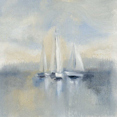 Art Print on canvas Morning Sail I Blue by Vassileva Silvia Abstract Post-Impressionism artwork