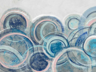 Art Print on canvas Variation Blue Grey Pink Crop by Vassileva Silvia Abstract Baroque artwork