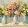 Art Print on canvas Ivory and Blush Hydrangea Bouquets by Rowan Carol Floral Post-Impressionism artwork