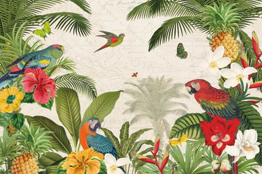 Art Print on canvas Parrot Paradise I by Pertiet Katie Floral Post-Impressionism artwork