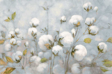 Art Print on canvas Cotton Field Blue Gray by Purinton Julia Floral Post-Impressionism artwork