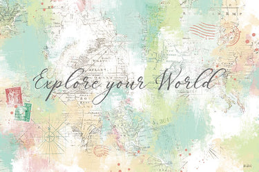 Art Print on canvas World Adventure II by Pertiet Katie Inspirational Renaissance artwork