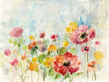 Art Print on canvas Summer Rain Floral by Vassileva Silvia Floral Impressionism artwork