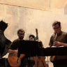 Feeling at Home Jammin Music canvas art print by Sullivan Myles featuring vibrant musical scene on textured canvas.