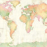 Feeling at Home Bright World Signs canvas art print by Julia Purinton featuring colorful world map design.