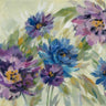 Art Print on canvas Bold Blue and Lavender Flowers by Vassileva Silvia Floral Impressionism artwork