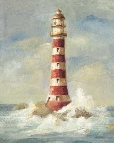 Art Print on canvas Lighthouse II by Nai Danhui Coastal Post-Impressionism artwork
