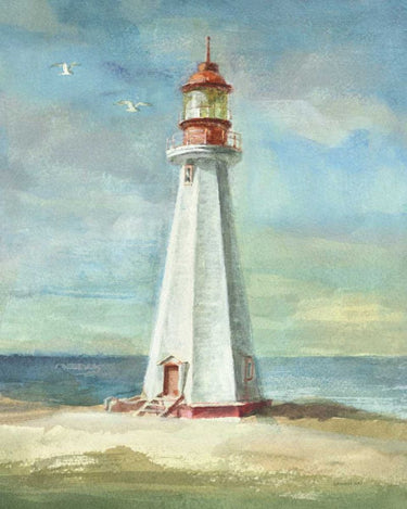 Art Print on canvas Lighthouse III by Nai Danhui Coastal Post-Impressionism artwork