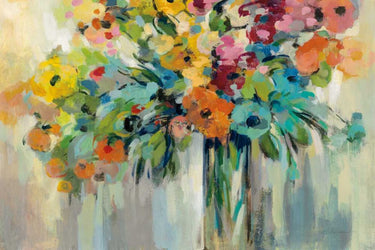 Art Print on canvas Cloud of Flowers by Vassileva Silvia Floral Renaissance artwork