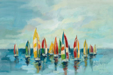 Art Print on canvas Regatta by Vassileva Silvia Coastal Impressionism artwork