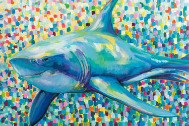 Art Print on canvas Chatham Shark by Vertentes Jeanette Abstract Post-Impressionism artwork