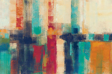 Art Print on canvas Bright Aqua Horizon Crop by Vassileva Silvia Abstract Baroque artwork