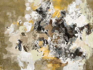 Art Print on canvas Leaves on the Asphalt by Vassileva Silvia Abstract Post-Impressionism artwork
