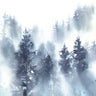 Art Print on canvas Misty Forest II by Pete Katrina Landscape Post-Impressionism artwork