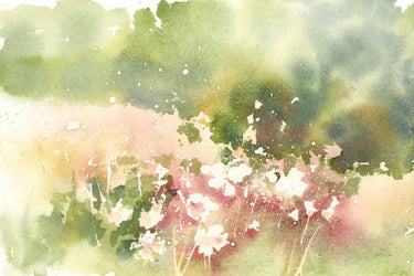 Art Print on canvas Floral Field by Pete Katrina Abstract Post-Impressionism artwork