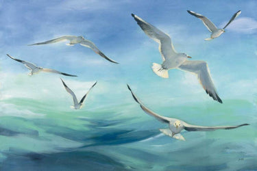 Art Print on canvas Sea Flight by Purinton Julia Animals Impressionism artwork