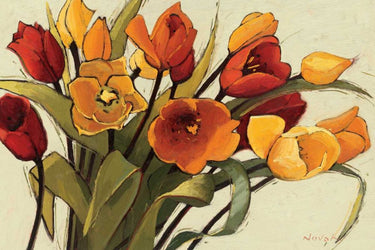 Art Print on canvas Tulip Time by Novak Shirley Floral Expressionism artwork