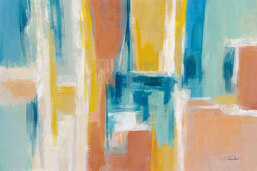 Art Print on canvas 90s Color Blocks by Vassileva Silvia Abstract Post-Impressionism artwork