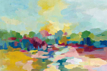 Art Print on canvas Colorful Inlet by Vassileva Silvia Abstract Realism artwork