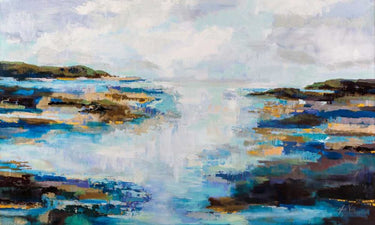 Art Print on canvas Morning Fog by Vertentes Jeanette Abstract Post-Impressionism artwork