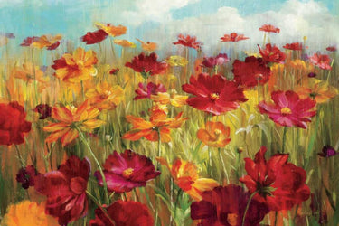 Art Print on canvas Cosmos in the Field by Nai Danhui Floral Post-Impressionism artwork