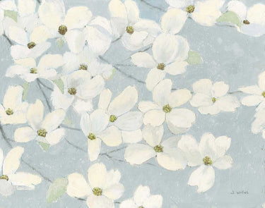 Art Print on canvas Spring Dogwoods Blue by Wiens James Floral Post-Impressionism artwork