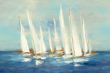 Art Print on canvas Regatta Sail by Purinton Julia Abstract Post-Impressionism artwork