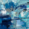 Art Print on canvas Blue Ultramarine Waves by Vassileva Silvia Abstract Expressionism artwork