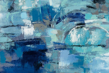 Art Print on canvas Blue Ultramarine Waves by Vassileva Silvia Abstract Expressionism artwork
