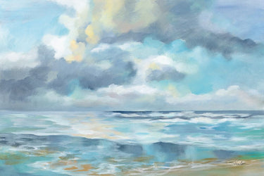 Art Print on canvas Summer Clouds by Vassileva Silvia Coastal Realism artwork