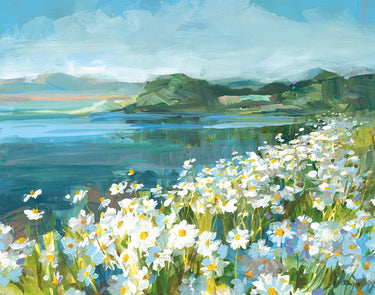 Art Print on canvas Wild Daisy Bay by Nai Danhui Coastal Post-Impressionism artwork