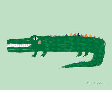 Artwork on canvas Crocodile by Kucwaj-Tybur Kasia Animals Post-Impressionism artwork