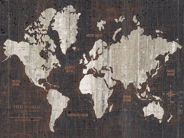 Art Print on canvas Old World Map Dark Neutral Crop by Wild Apple Portfolio Food Post-Impressionism artwork