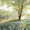 Art Print on canvas Field of Bluebells Neutral by Nai Danhui Floral Impressionism artwork