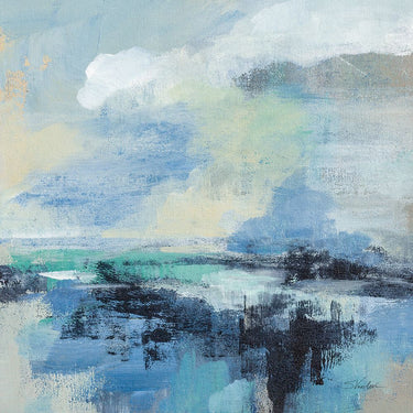 Art Print on canvas Coastal Blues II by Vassileva Silvia Abstract Post-Impressionism artwork