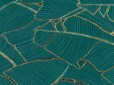 Elegant Palms II Nature canvas art print by Wellington Studio, showcasing lush green palm leaves on a textured canvas background.