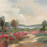 Art Print on canvas Path to the Lake by Vassileva Silvia Floral Post-Impressionism artwork