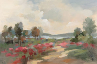 Art Print on canvas Path to the Lake by Vassileva Silvia Floral Post-Impressionism artwork