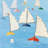 Art Print on canvas Colorful Regatta V by Adams Phyllis Coastal Post-Impressionism artwork