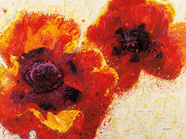 Art Print on canvas Perennial Intensity by Novak Shirley Floral Impressionism artwork