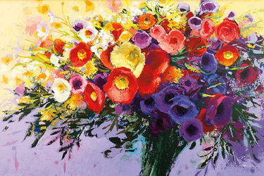 Artwork on canvas Wild and Flowery by Novak Shirley Floral Post-Impressionism artwork