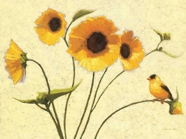 Art Print on canvas Sunny Flowers IV by Novak Shirley Floral Impressionism artwork
