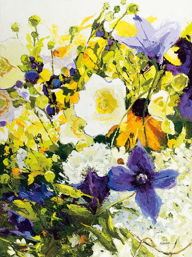 Art Print on canvas White Anemones by Novak Shirley Coastal Post-Impressionism artwork