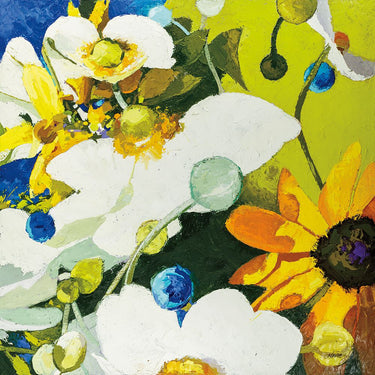 Art Print on canvas Anemones Basically by Novak Shirley Coastal Post-Impressionism artwork