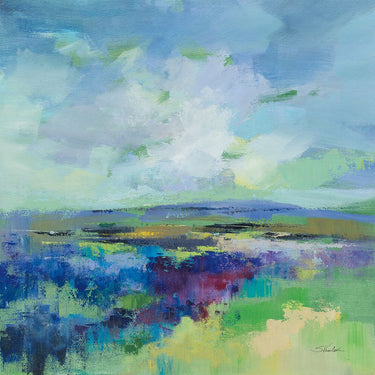 Art Print on canvas Purple Field by Vassileva Silvia Floral other artwork