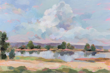 Art Print on canvas River View by Vassileva Silvia Coastal Post-Impressionism artwork
