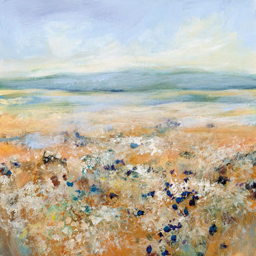 Art Print on canvas Indigo Meadow by Pete Katrina Floral Post-Impressionism artwork