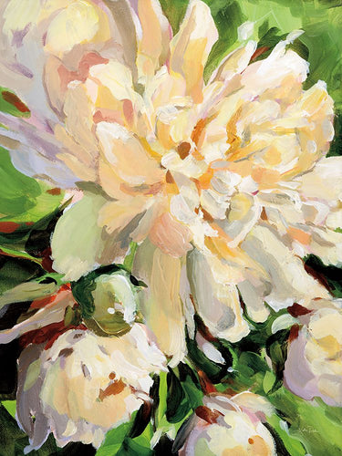 Art Print on canvas White Peony by Pete Katrina Floral Post-Impressionism artwork